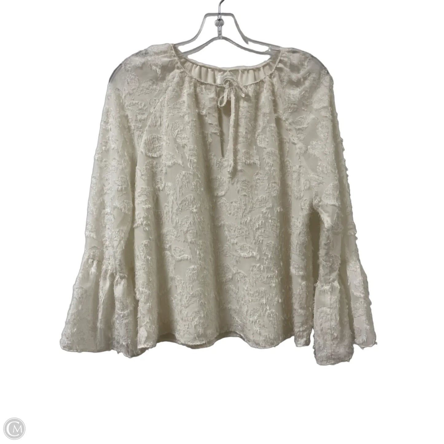 Top Long Sleeve By Clothes Mentor In Cream, Size: M