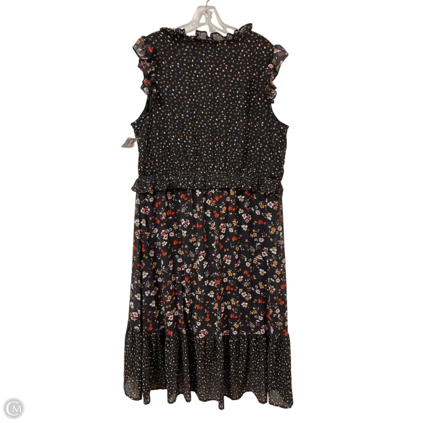 Dress Party Midi By Ava James In Black, Size: 2x