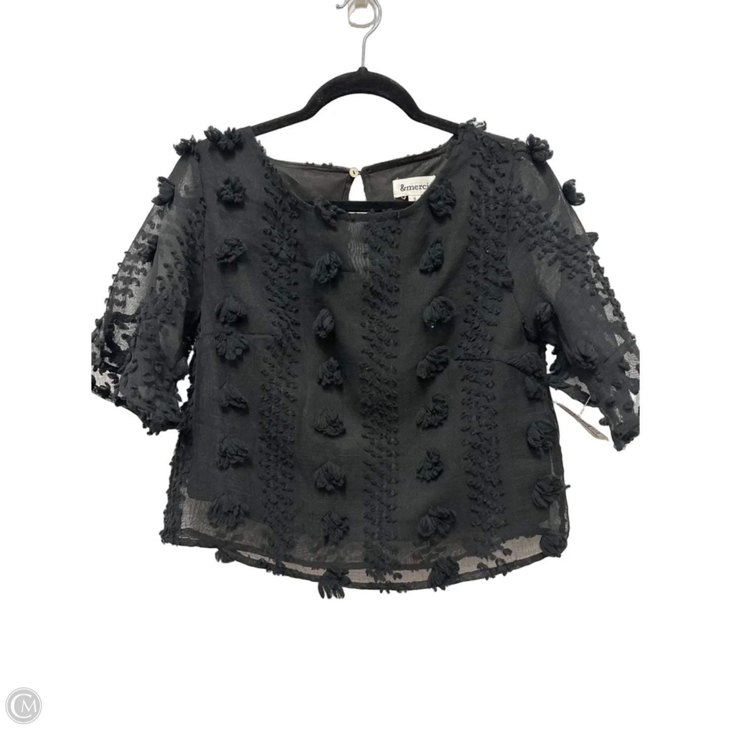 Top Short Sleeve By &merci In Black, Size: S
