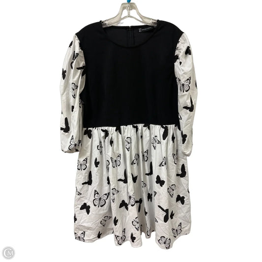 Dress Party Midi By New York And Co In Black & White, Size: Xl