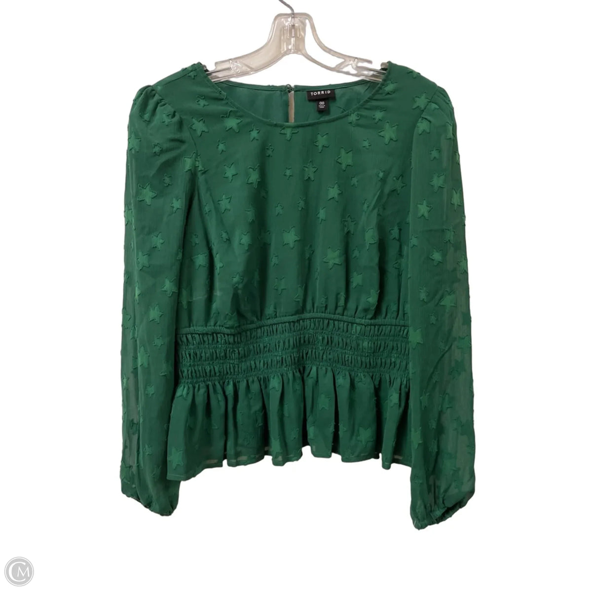 Top Long Sleeve By Torrid In Green, Size: L