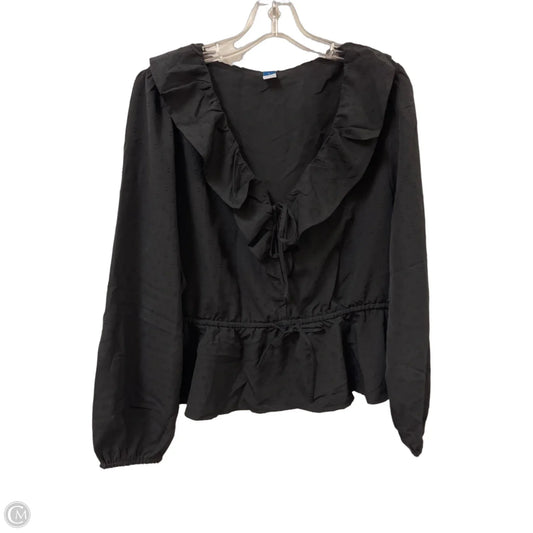 Top Long Sleeve By Old Navy In Black, Size: L