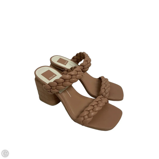 Sandals Heels Block By Dolce Vita In Tan, Size: 9
