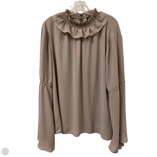 Top Long Sleeve By Banana Republic In Taupe, Size: Xl