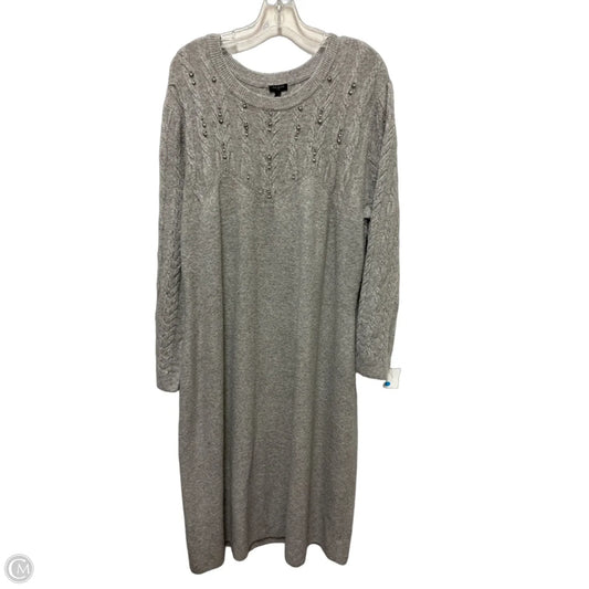 Dress Sweater By Talbots In Grey, Size: 3x