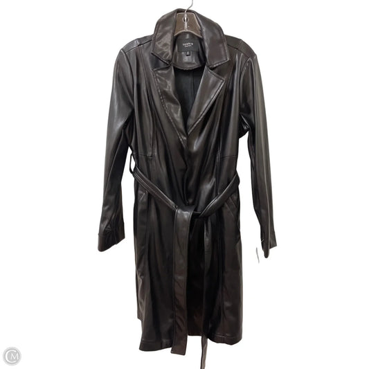 Coat Trench Coat By Torrid In Black, Size: L