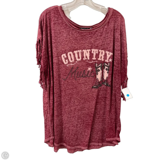 Top Short Sleeve By Clothes Mentor In Red, Size: 3x