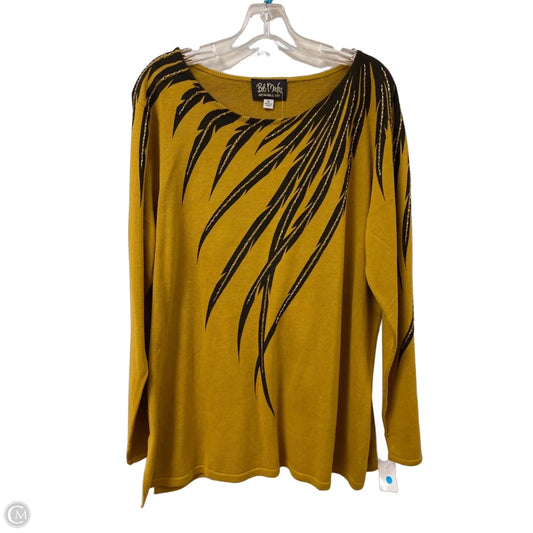 Sweater By Bob Mackie Qvc In Yellow, Size: Xl