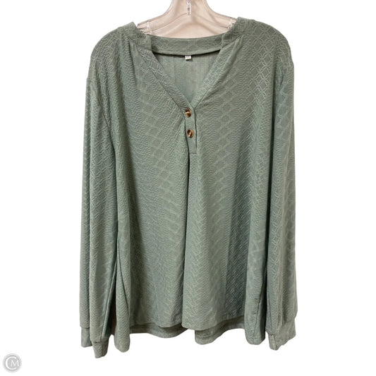 Top Long Sleeve By Clothes Mentor In Green, Size: 1x