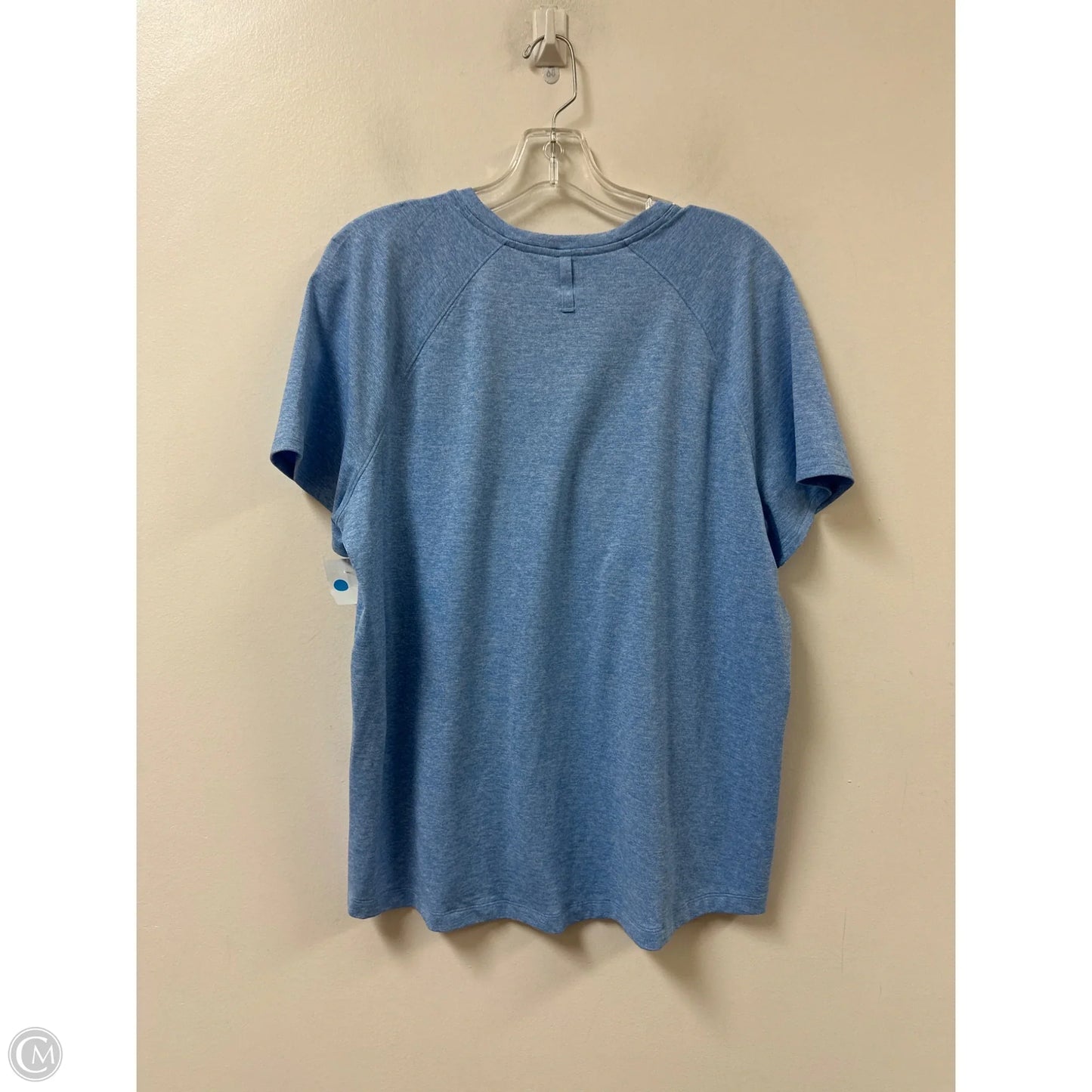 Athletic Top Short Sleeve By Lululemon In Blue, Size: Xl