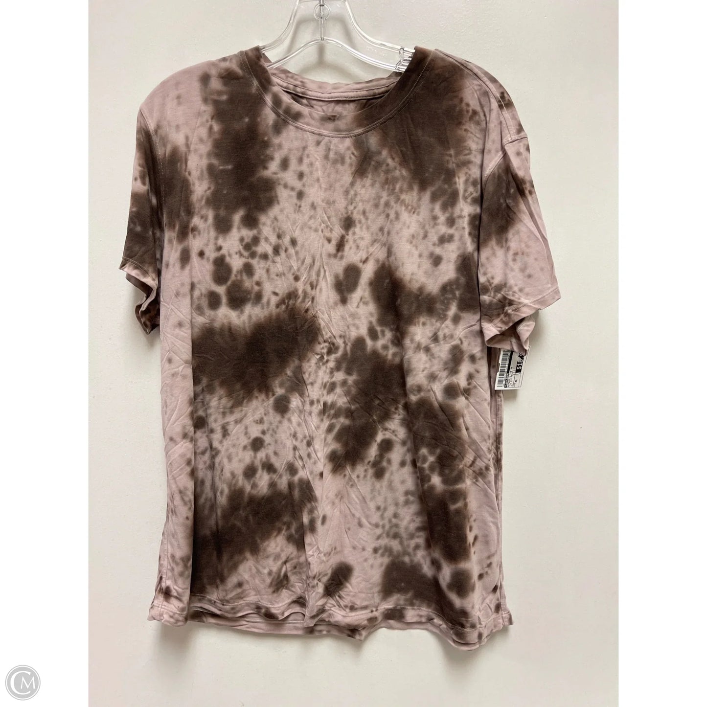 Athletic Top Short Sleeve By Lululemon In Tie Dye Print, Size: Xl