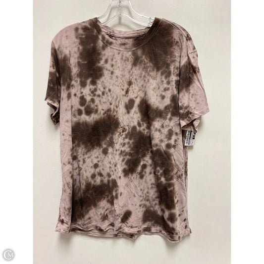 Athletic Top Short Sleeve By Lululemon In Tie Dye Print, Size: Xl