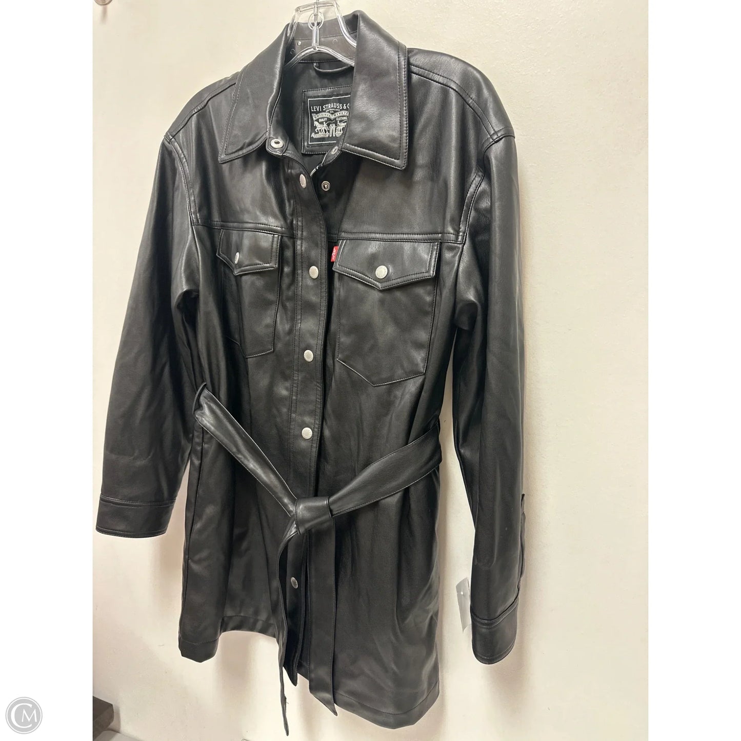 Jacket Shirt By Levis In Black, Size: S