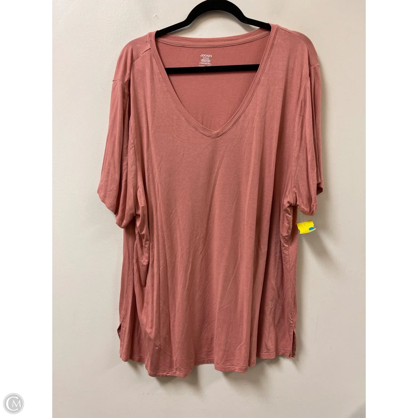 Top Short Sleeve By Jockey In Pink, Size: 3x