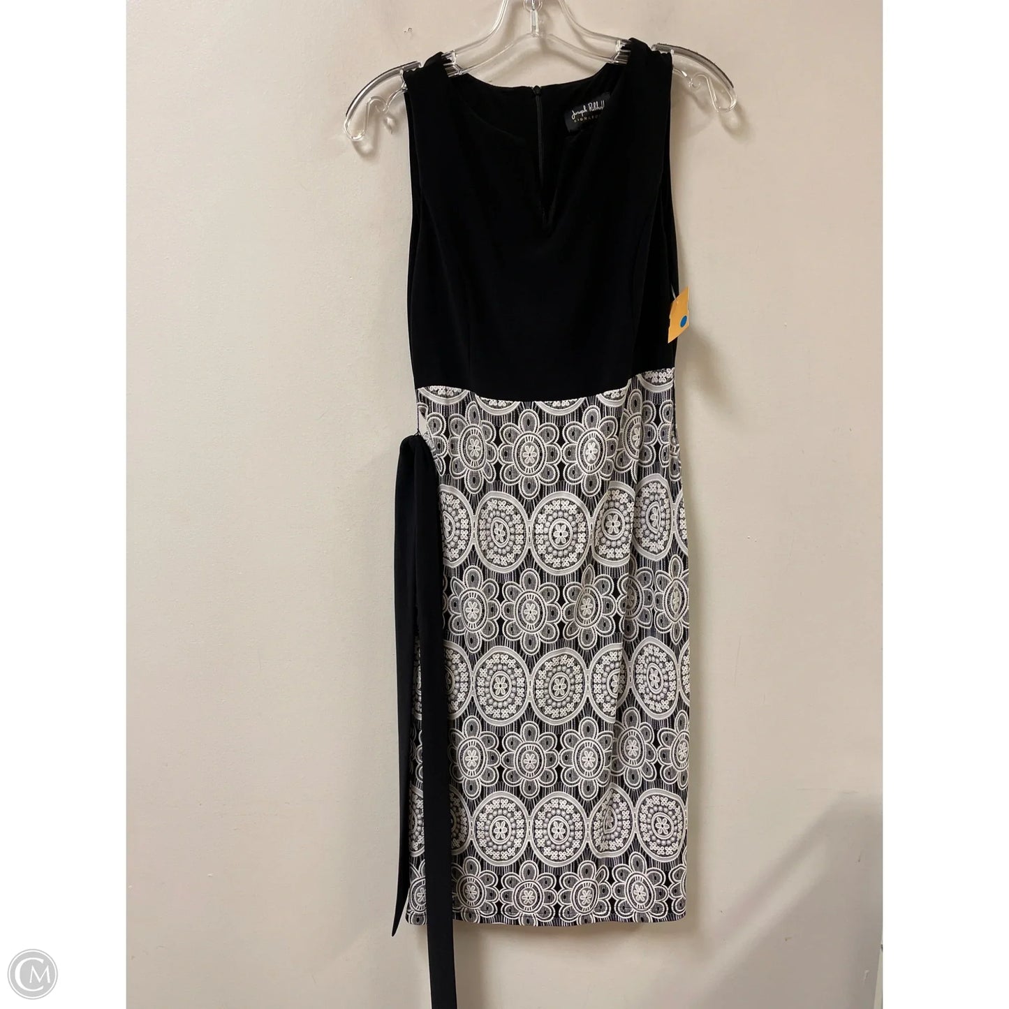 Dress Casual Midi By Joseph Ribkoff In Black & White, Size: S