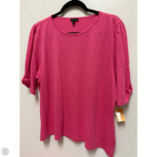 Top Short Sleeve By Talbots In Pink, Size: Xl