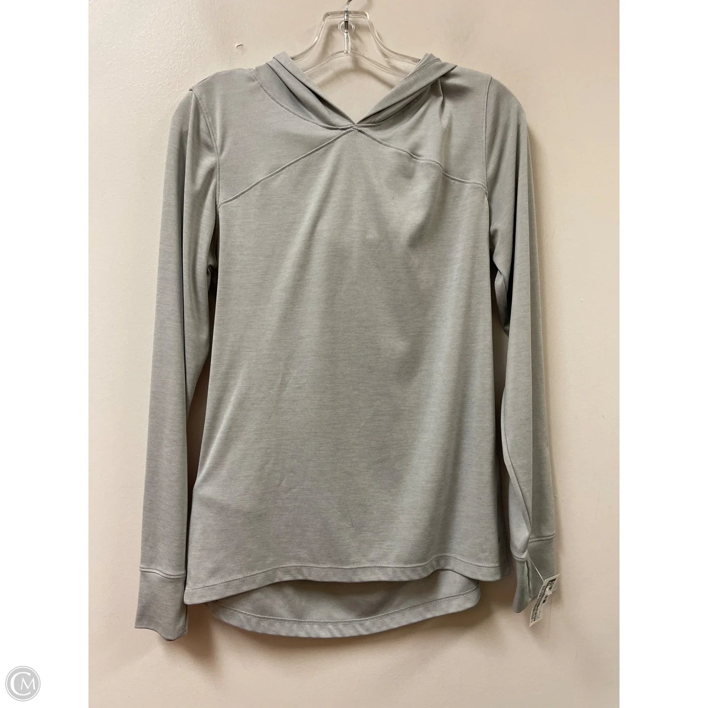 Athletic Top Long Sleeve Hoodie By Old Navy In Grey, Size: M