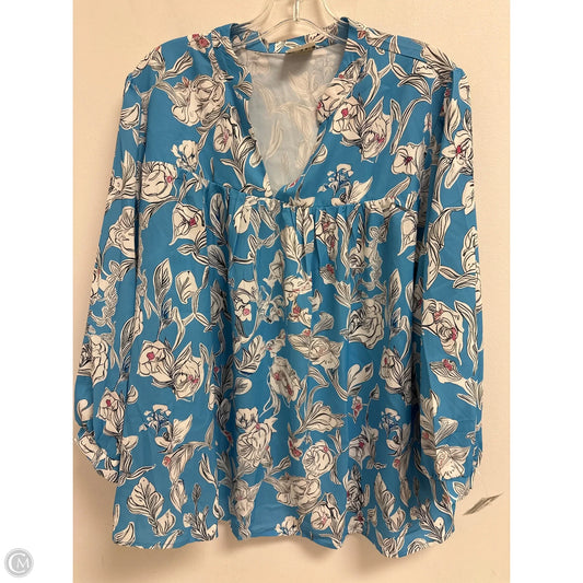 Top Long Sleeve By Clothes Mentor In Blue, Size: L
