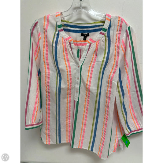 Top Long Sleeve By Talbots In Multi-colored, Size: Mp