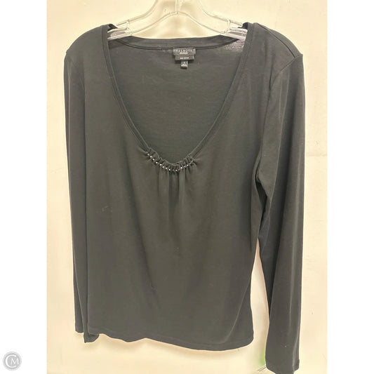 Top Long Sleeve By Talbots In Black, Size: L