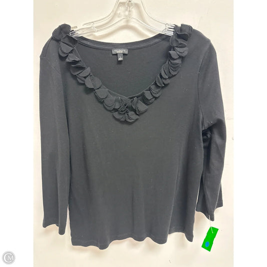 Top Long Sleeve By Talbots In Black, Size: L