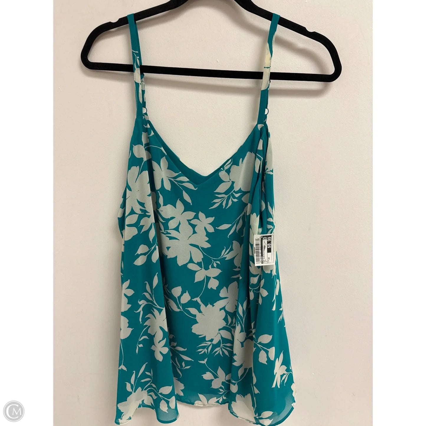 Top Sleeveless By Torrid In Teal, Size: 2x