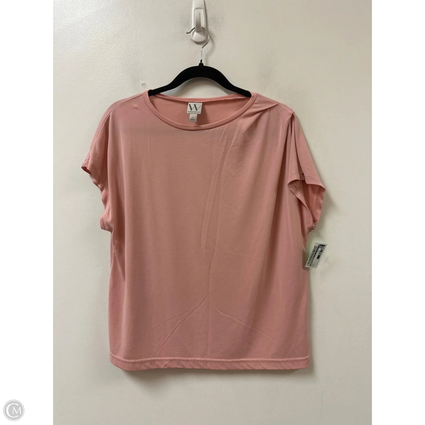Top Short Sleeve By Worthington In Pink, Size: L
