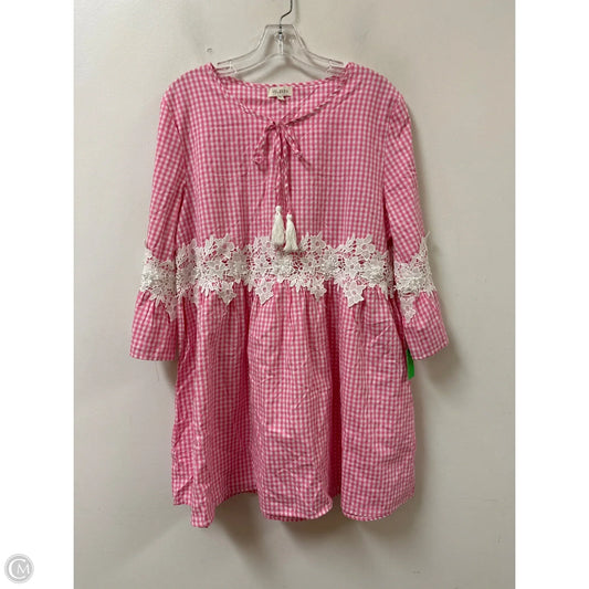 Dress Casual Short By Clothes Mentor In Pink, Size: 1x