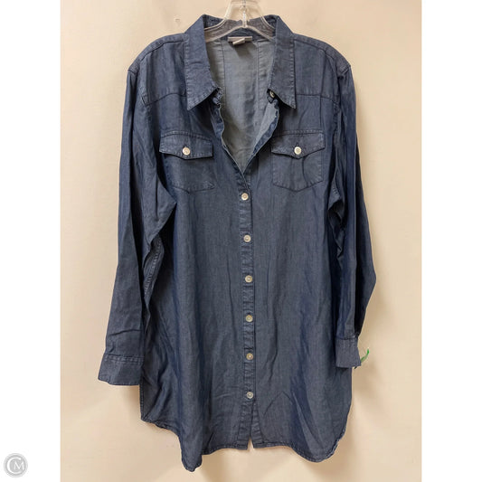 Dress Casual Short By Soft Surroundings In Blue Denim, Size: 2x