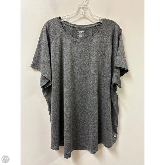 Athletic Top Short Sleeve By Tek Gear In Grey, Size: 3x