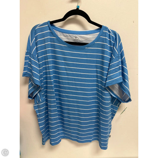 Top Short Sleeve By Talbots In Blue, Size: 3x