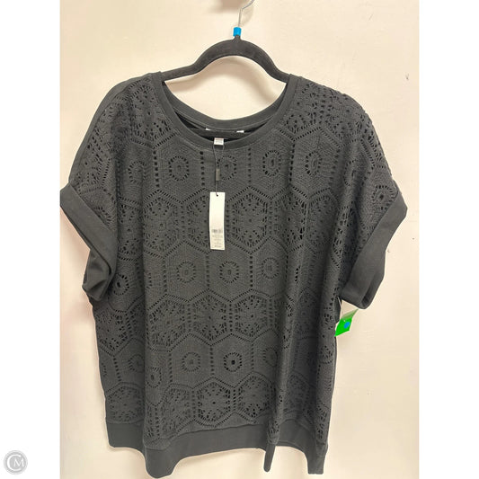 Top Short Sleeve By Chicos In Black, Size: 2x