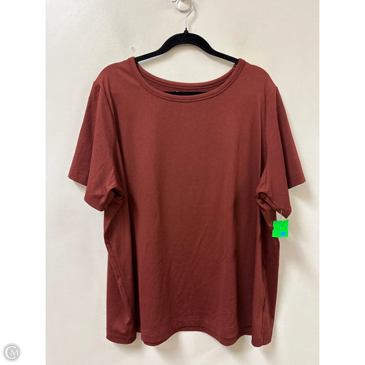 Top Short Sleeve By Flx In Red, Size: 3x