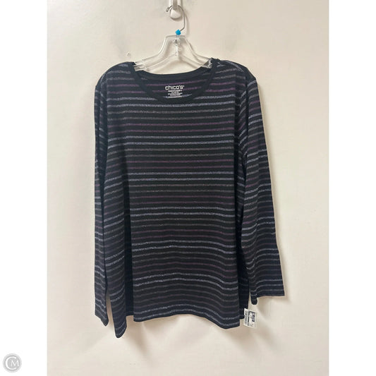 Top Long Sleeve By Chicos In Black, Size: 2x