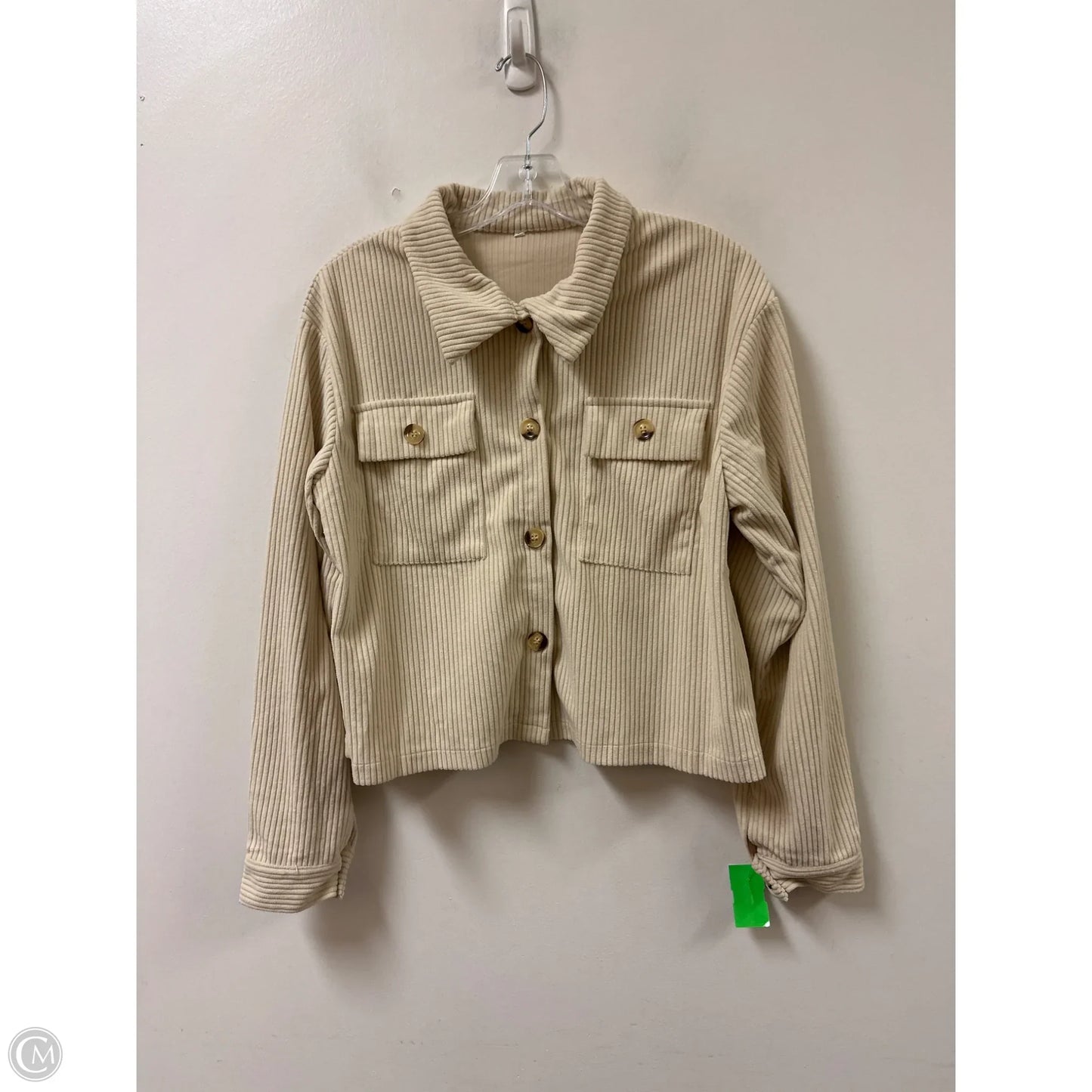 Jacket Other By Clothes Mentor In Cream, Size: L