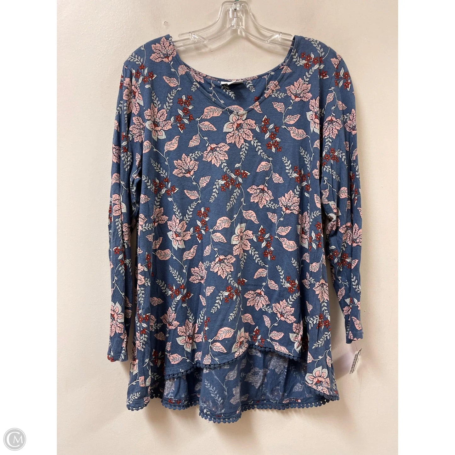 Top Long Sleeve By J. Jill In Blue, Size: Lp