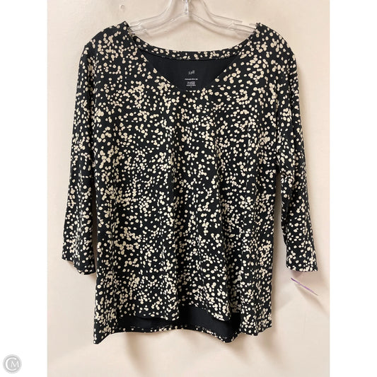 Top Long Sleeve By J. Jill In Polkadot Pattern, Size: L