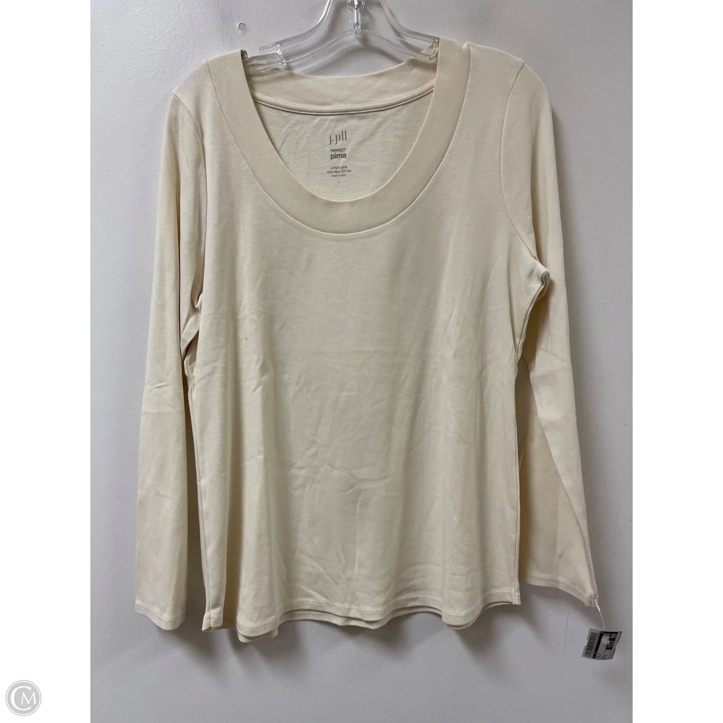 Top Long Sleeve By J. Jill In Cream, Size: L