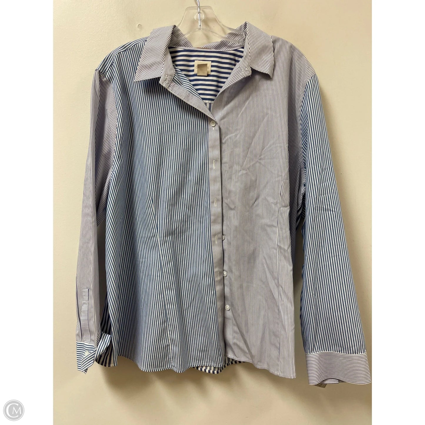 Blouse Long Sleeve By Chicos In Blue, Size: 2x