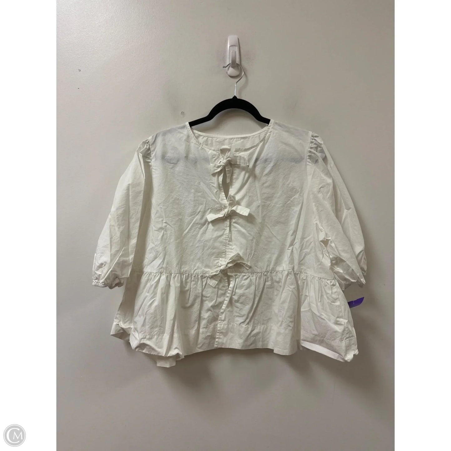 Top Long Sleeve By Clothes Mentor In White, Size: Xl