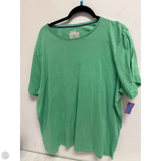 Top Short Sleeve Basic By Croft And Barrow In Green, Size: 2x