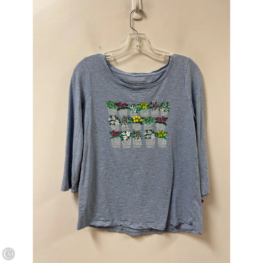 Top Long Sleeve By Talbots In Blue, Size: S
