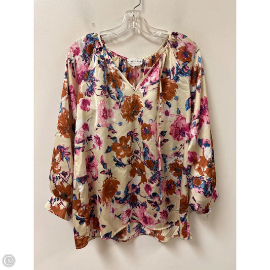 Top Long Sleeve By First Love In Floral Print, Size: S