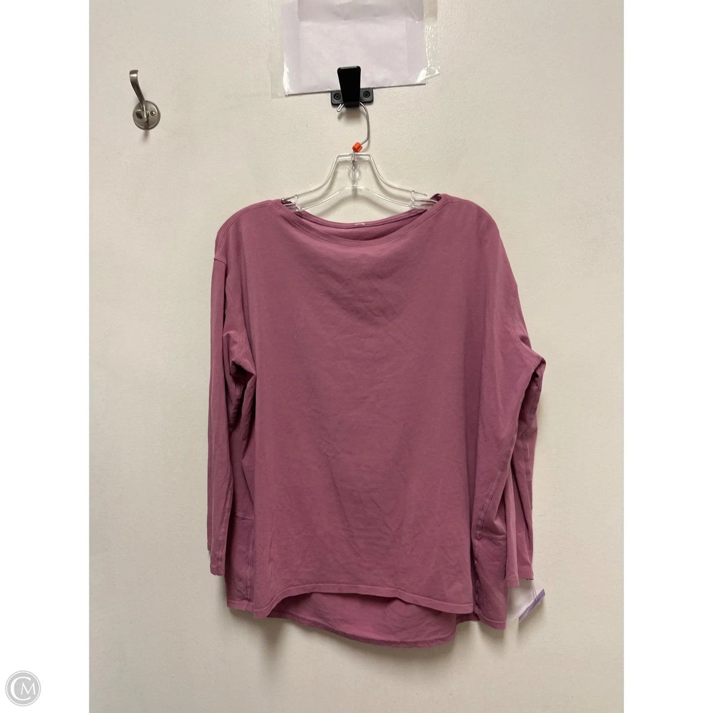 Top Long Sleeve Designer By Lululemon In Pink, Size: L