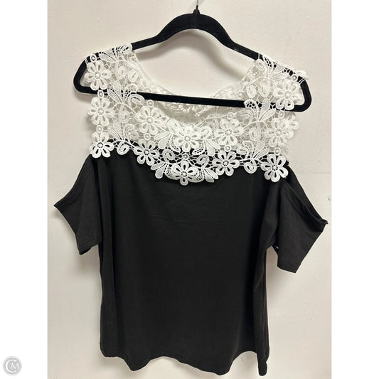 Top Sleeveless By Shein In Black & White, Size: 2x