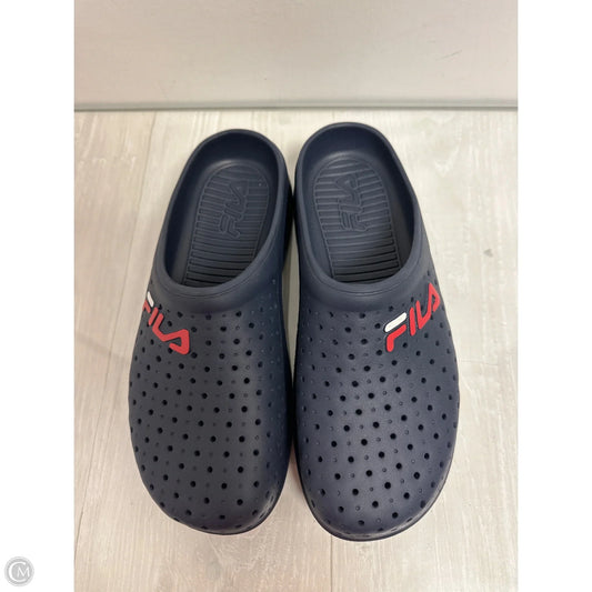 Shoes Flats By Fila In Navy, Size: 10