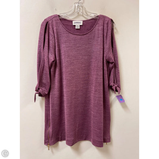 Top Long Sleeve By Peck And Peck In Purple, Size: M