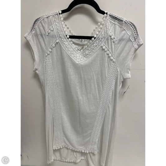 Top Short Sleeve By Cupio In White, Size: M