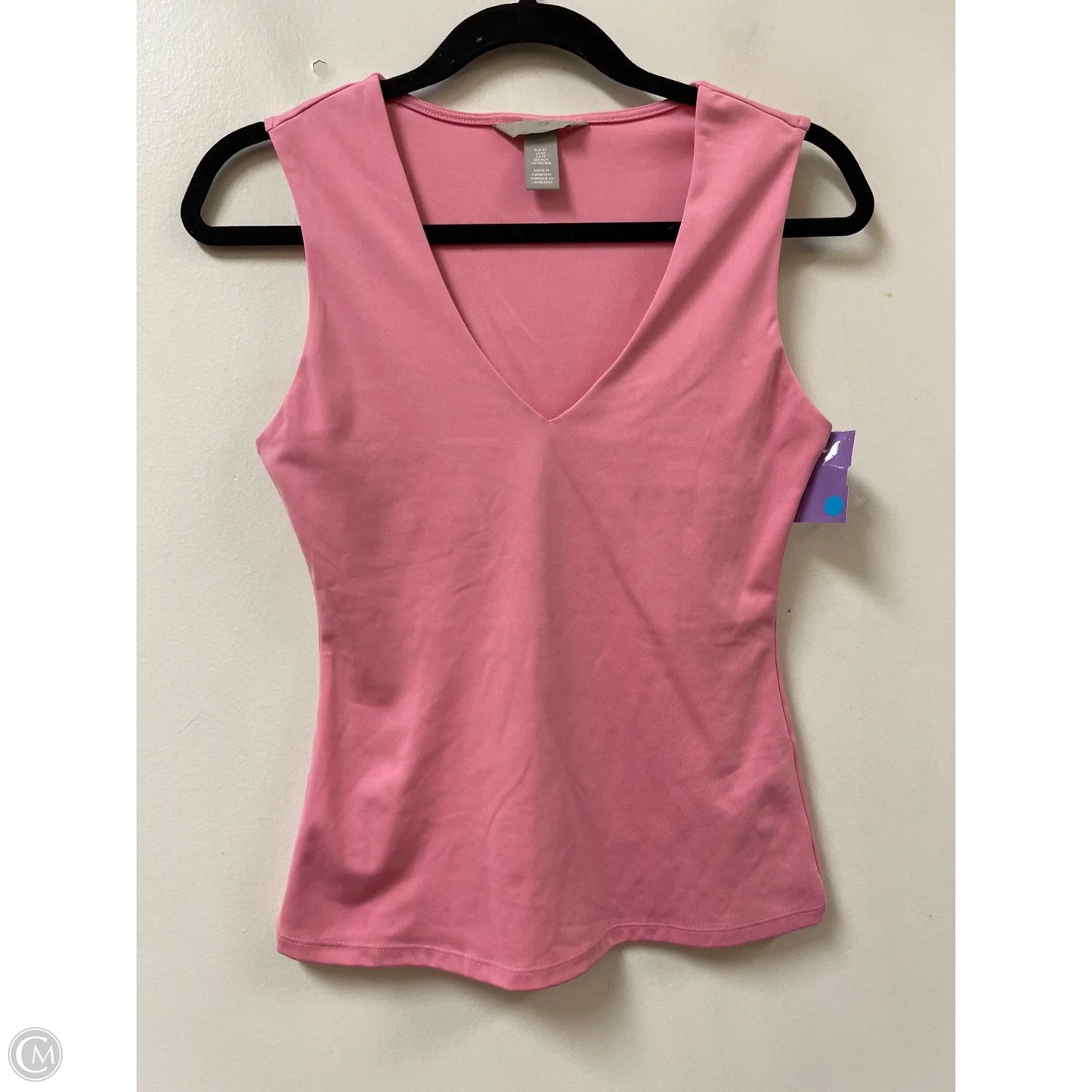Top Sleeveless By H&m In Pink, Size: Xs