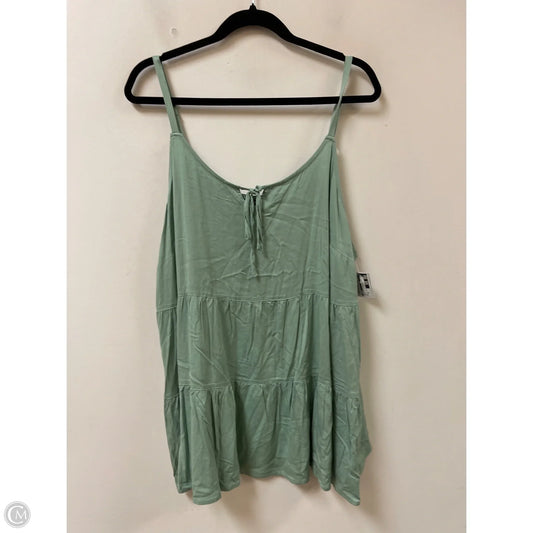 Top Sleeveless By Torrid In Green, Size: 2x